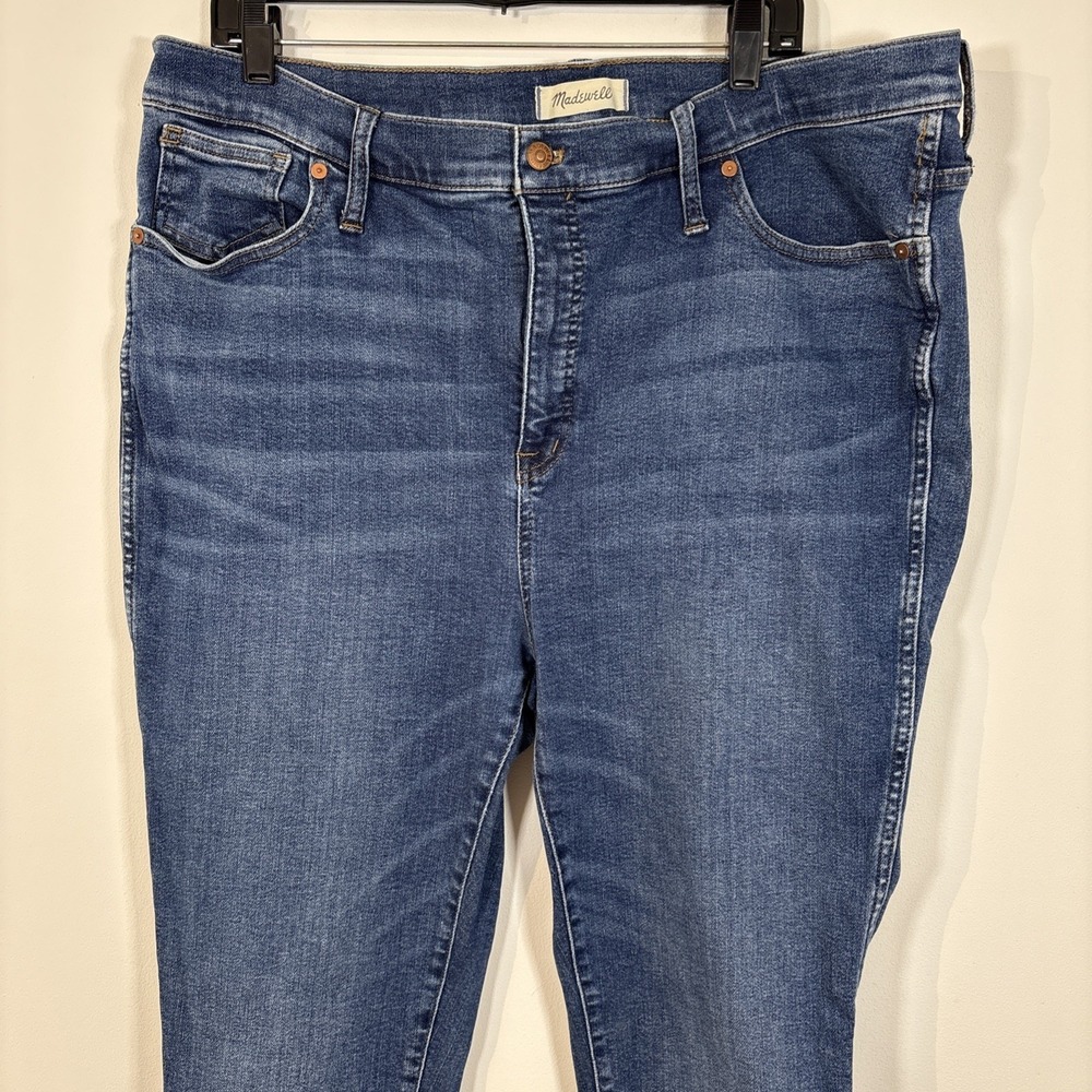 Madewell 10" High Rise Skinny Jeans Size 35 Tall Long Denim Pockets Stretch
